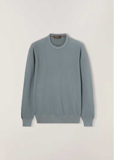 image of Loro Piana O1Srvl11E0424 Girocollo Rapallo Knitwear In Blue, Men's (Size Large)