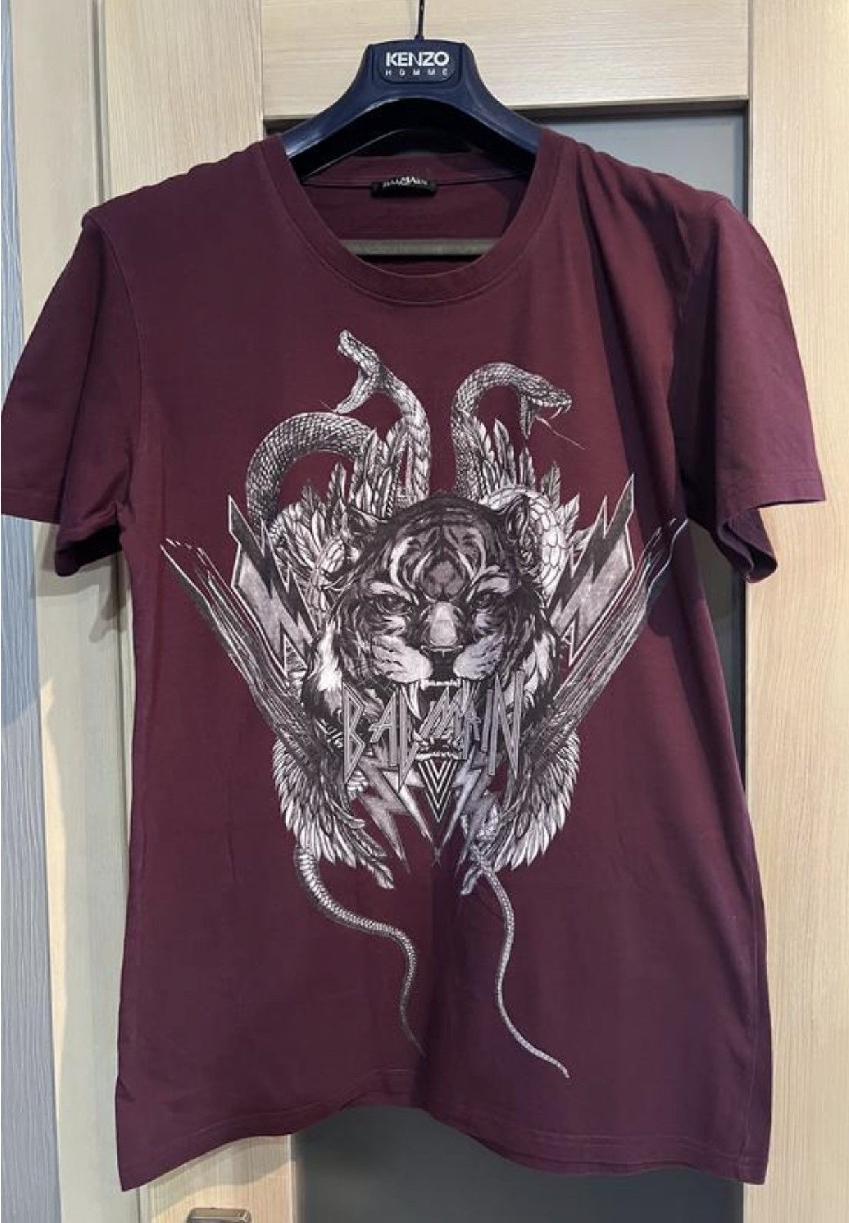 Balmain BALMAIN FW 2017 Tiger Print TShirt Decarnin Rousteing Size US M / EU 48-50 / 2 - 1 Thumbnail