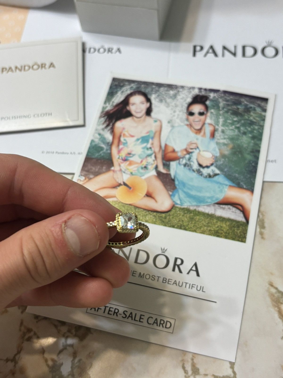 pandora Pandora Gold Diamond Ring Size ONE SIZE - 6 Thumbnail