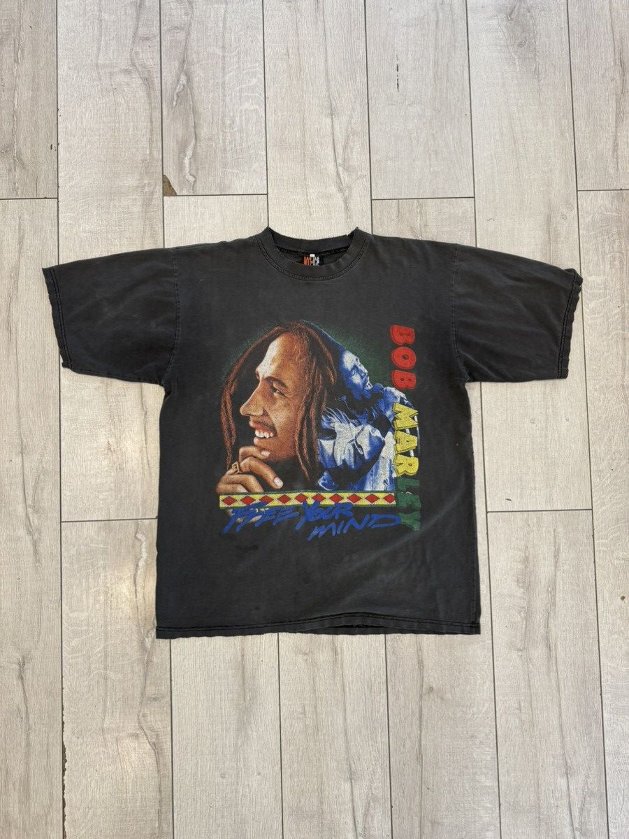 image of Bob Marley Rap Tee in Grey, Men's (Size XL)