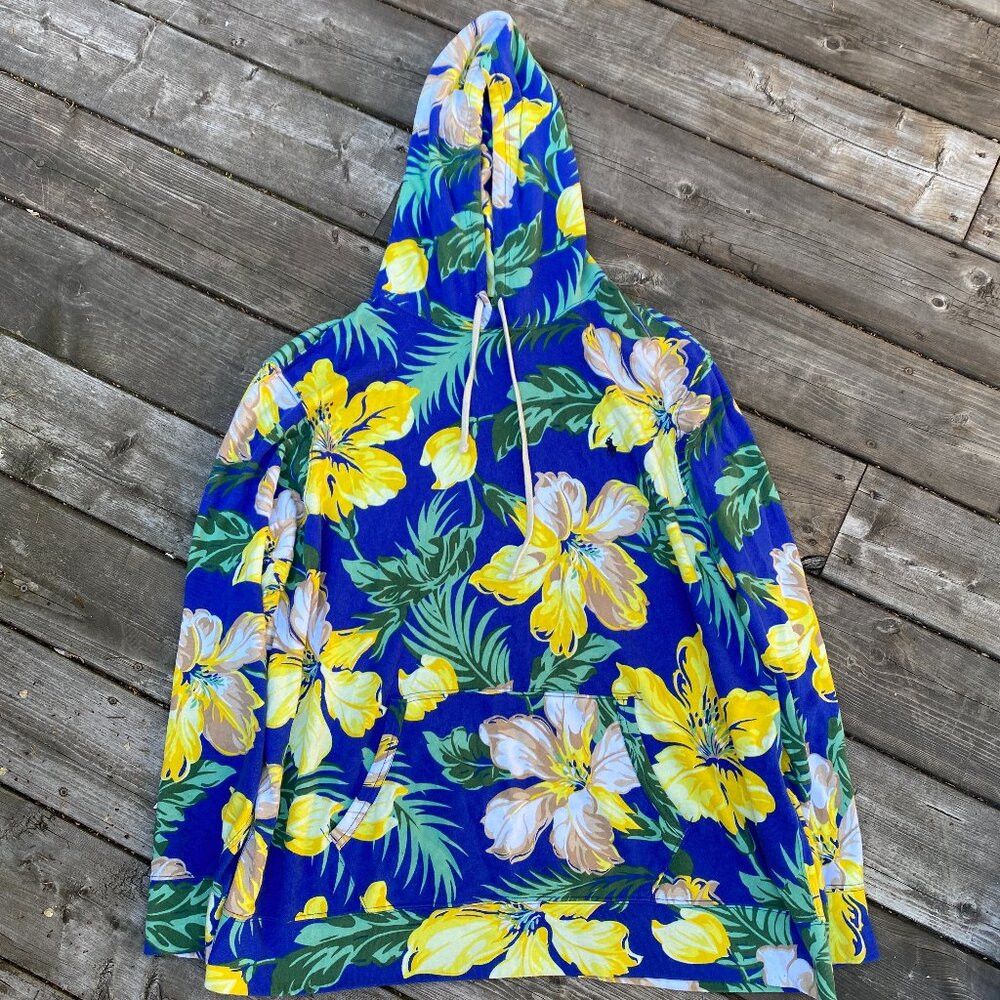 Polo Ralph Lauren Polo Ralph Lauren Floral Royal Blue Hoodie XL Size US XL / EU 56 / 4 - 2 Thumbnail