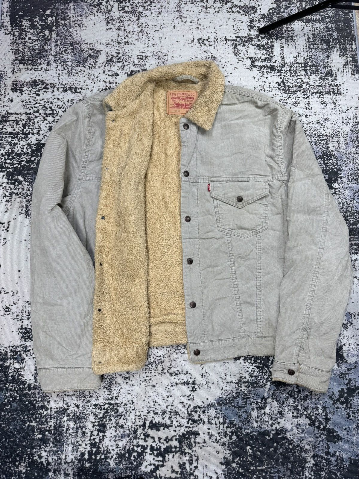 Levi's × Vintage Vintage Levis Sherpa Jacket XXL Beige Size US XXL / EU 58 / 5 - 5 Thumbnail