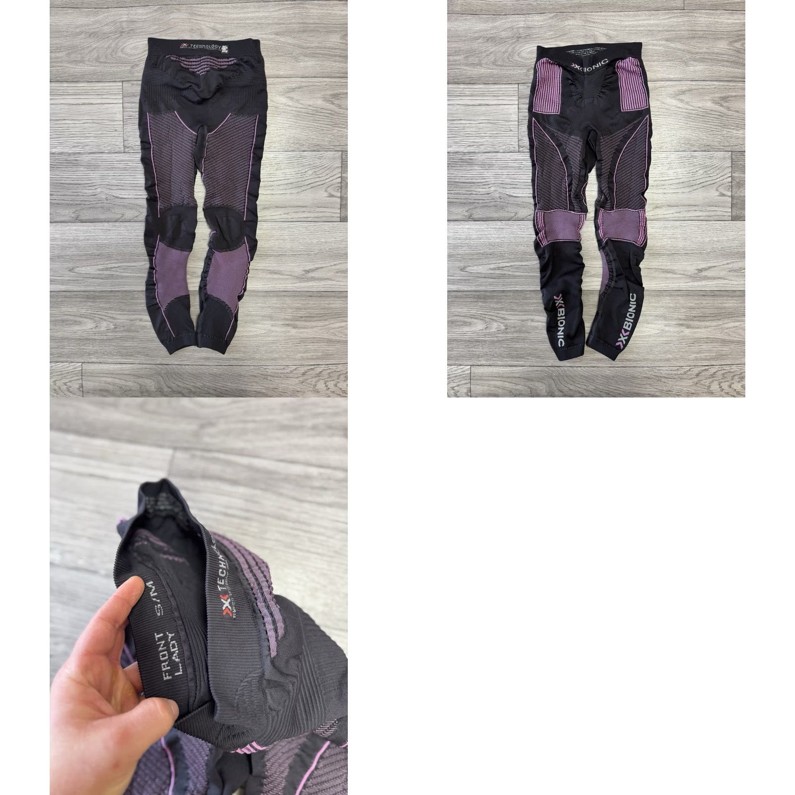 Vintage X-Bionic Energy Accumulator Evo Women Sz S/M Black Pink Base Layer Set Top Pants Size S / US 4 / IT 40 - 8 Thumbnail