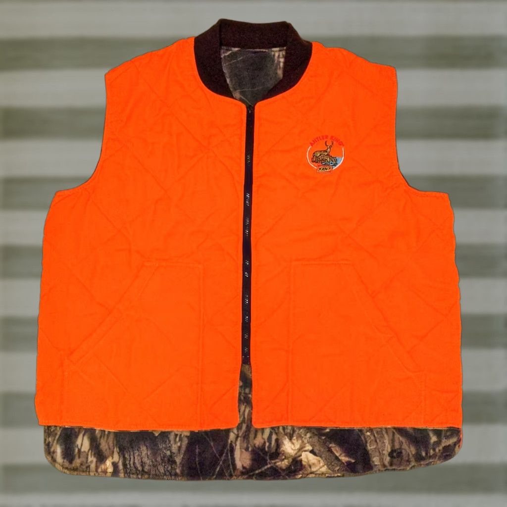 Vintage VINTAGE Kent Seed Clarkfield Outdoors Hunting Reversible Puffer Vest Camo Antler King XL Size US XL / EU 56 / 4 - 1 Thumbnail