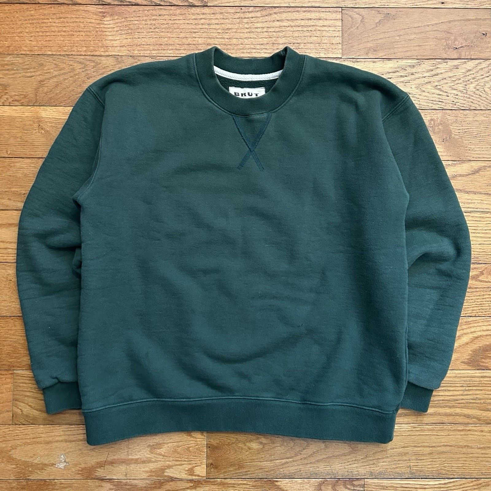 BRUT Archive Heavyweight Cotton Green Pullover Sweatshirt 1 Small Size US S / EU 44-46 / 1 - 1 Thumbnail