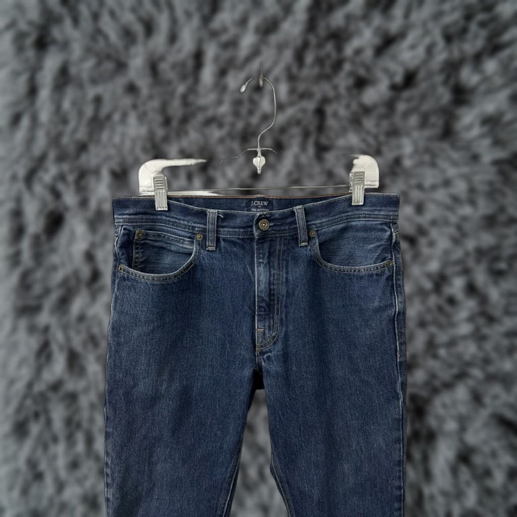 Denime J Crew The Sutton Jeans Mens Size 31x30 Dark Wash Button Zip YKK 5-Pocket Denim Slim Fit Straight Rise Medium Vintage No Size US 31 - 1 Thumbnail