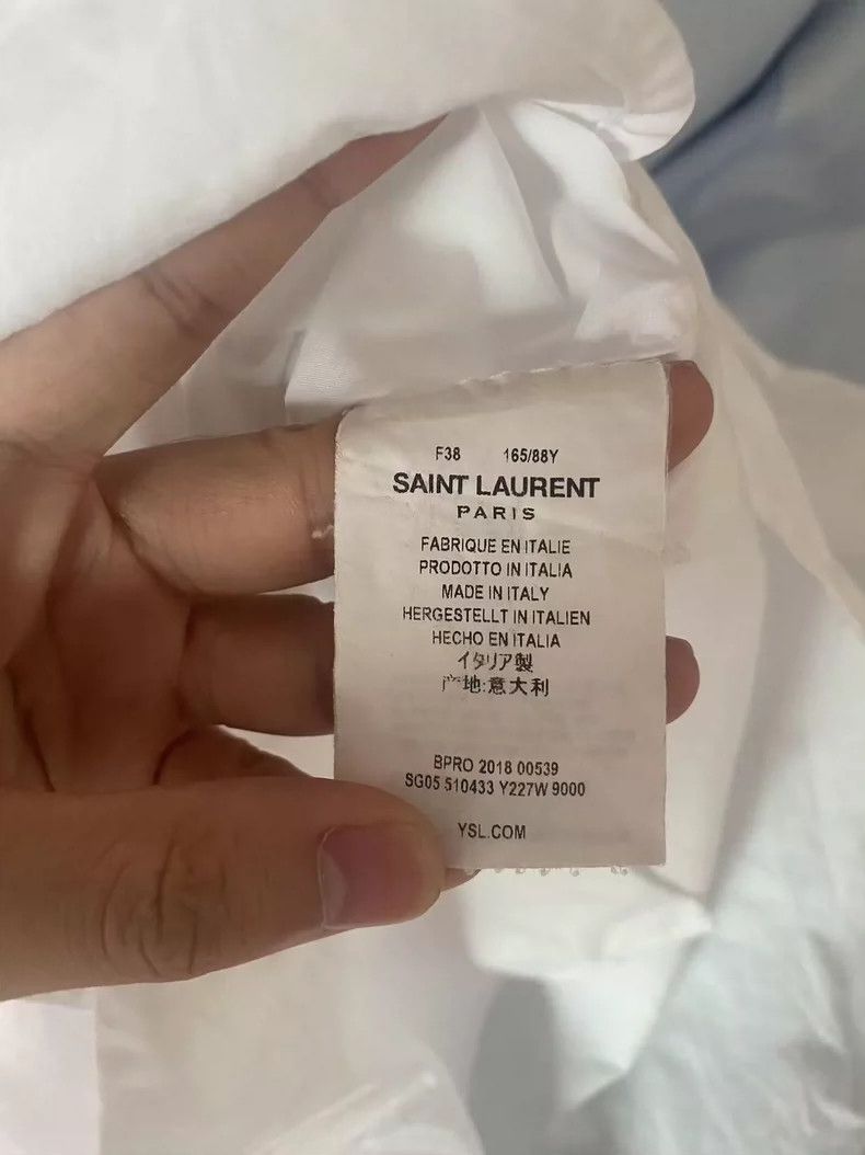 Saint Laurent Paris Saint Laurent Paris 19SS White Basic Shirt Size XS / US 0-2 / IT 36-38 - 2 Thumbnail