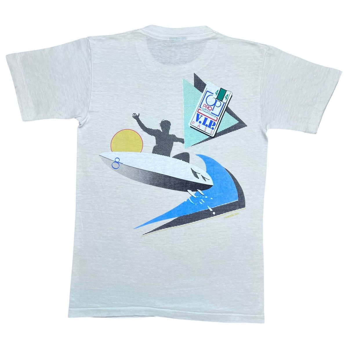 Ocean Pacific Vintage 1980s Ocean Pacific Surfing VIP Pass Graphic T-Shirt Size US XS / EU 42 / 0 - 1 Thumbnail