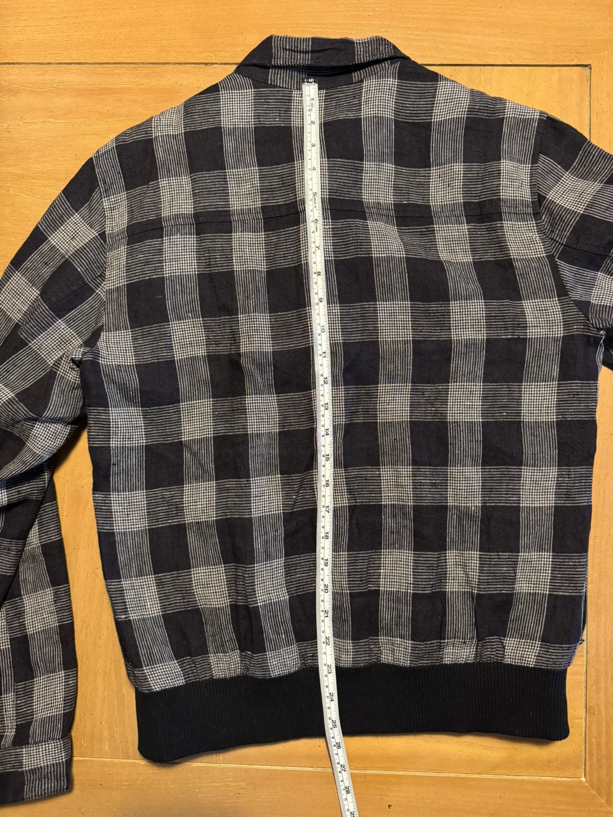Oliver Spencer Oliver Spencer Ryde Checked Linen Bomber Jacket Size US XS / EU 42 / 0 - 13 Thumbnail