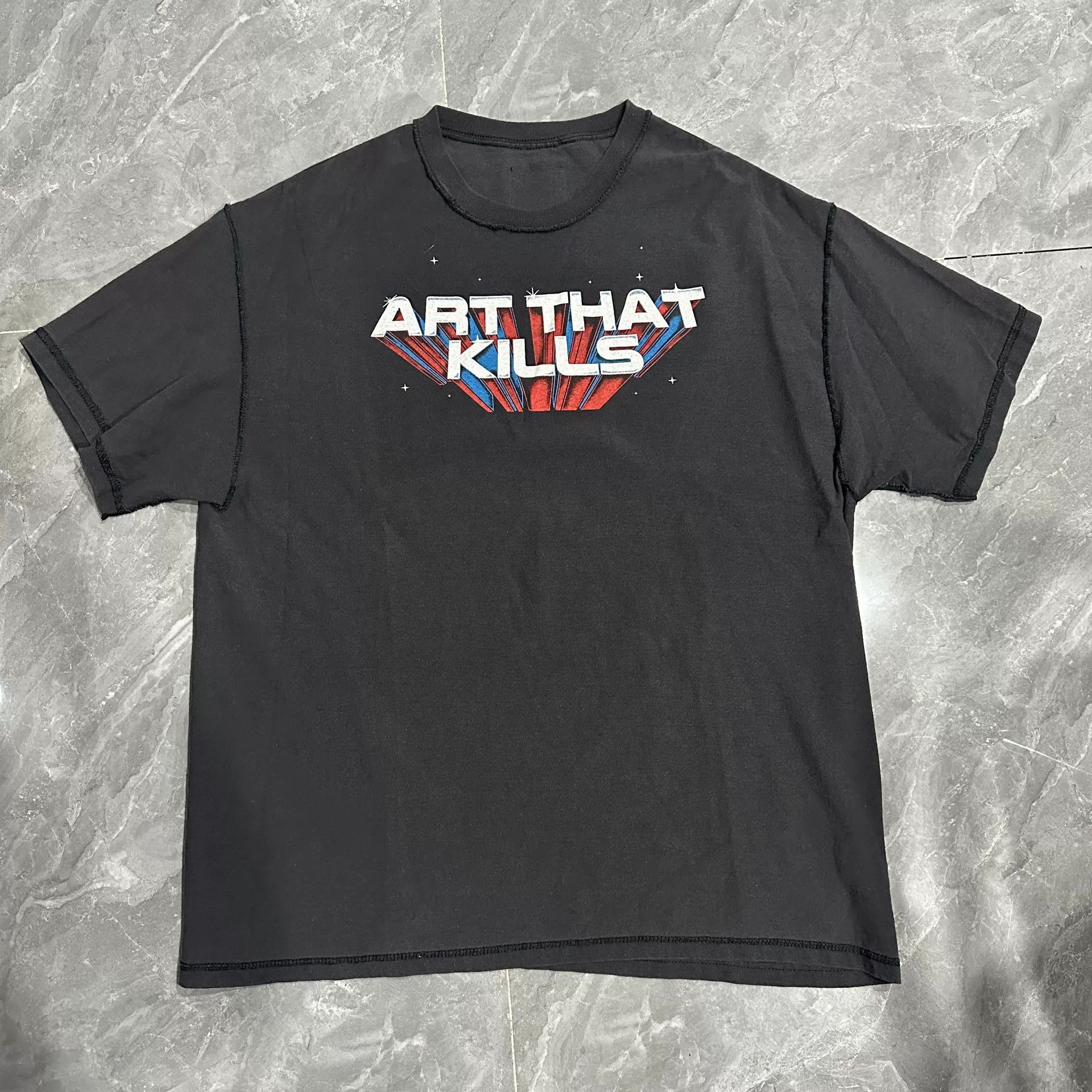 Gallery Dept. Gallery Dept Black Glitter Short Sleeve Shirt Size US L / EU 52-54 / 3 - 1 Thumbnail