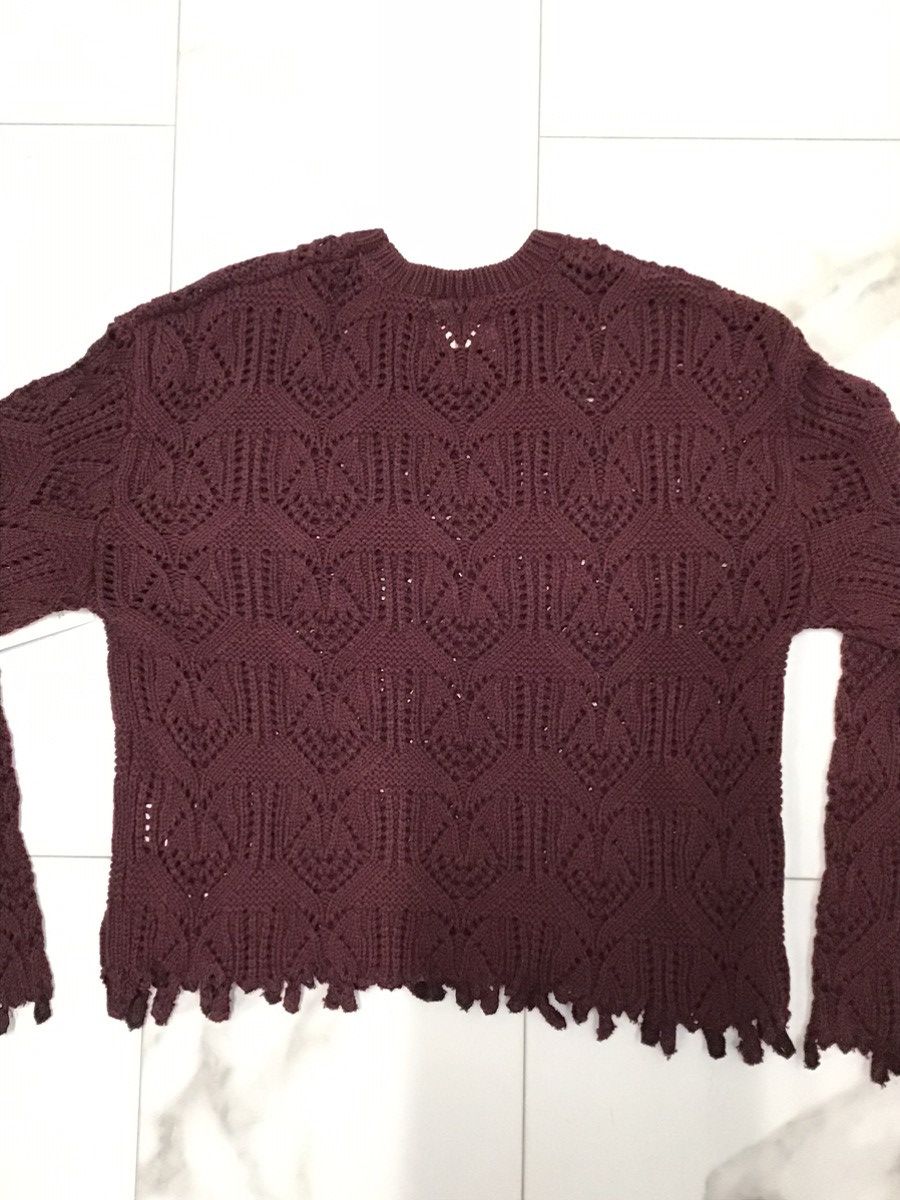 Honor the Gift HONOR THE GIFT D-HOLIDAY CABLE SWEATER - BERRY Size US XL / EU 56 / 4 - 4 Thumbnail