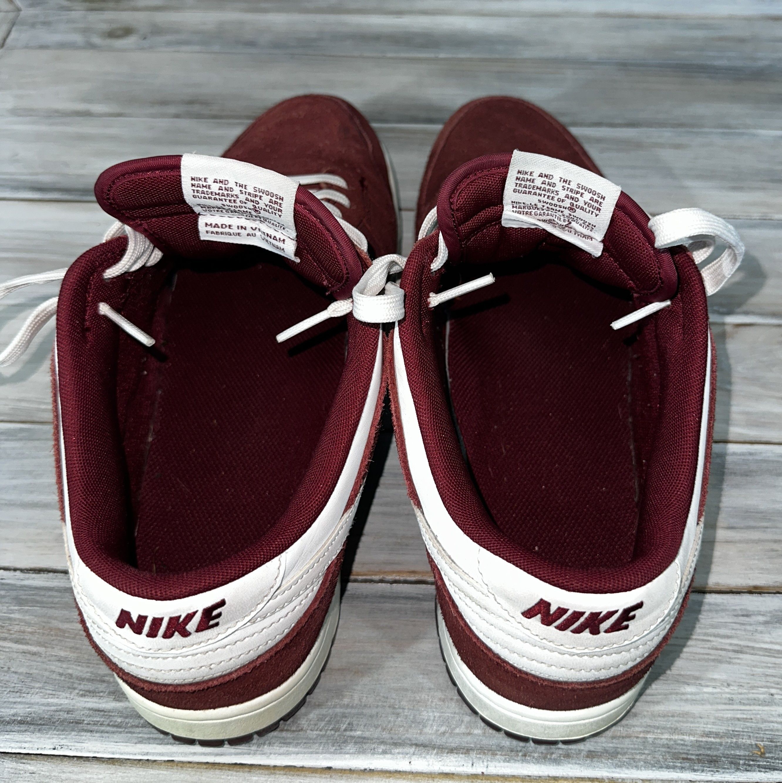 Nike Nike Dunk Low Team Red Suede Sneakers Very Rare Sport Shoes Size US 10 / EU 43 - 22 Thumbnail