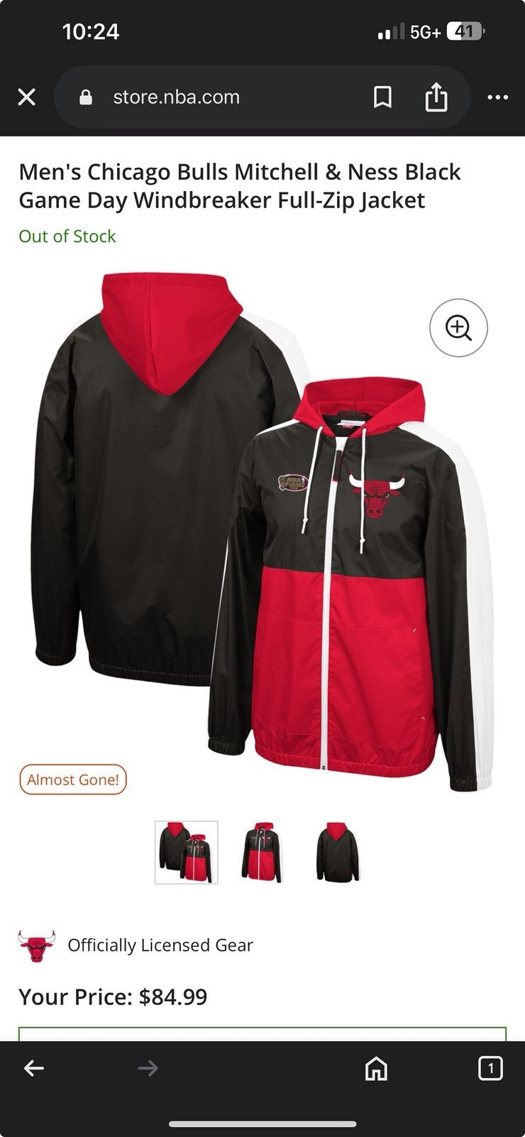 Mitchell & Ness Chicago Bulls Windbreaker Size US M / EU 48-50 / 2 - 3 Thumbnail