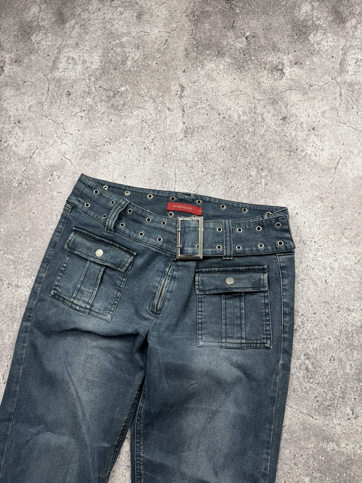 Japanese Brand CRAZY If Six Was Nine Style Y2K Flared Waisted Jeans Archive Size 30" / US 8 / IT 44 - 4 Thumbnail
