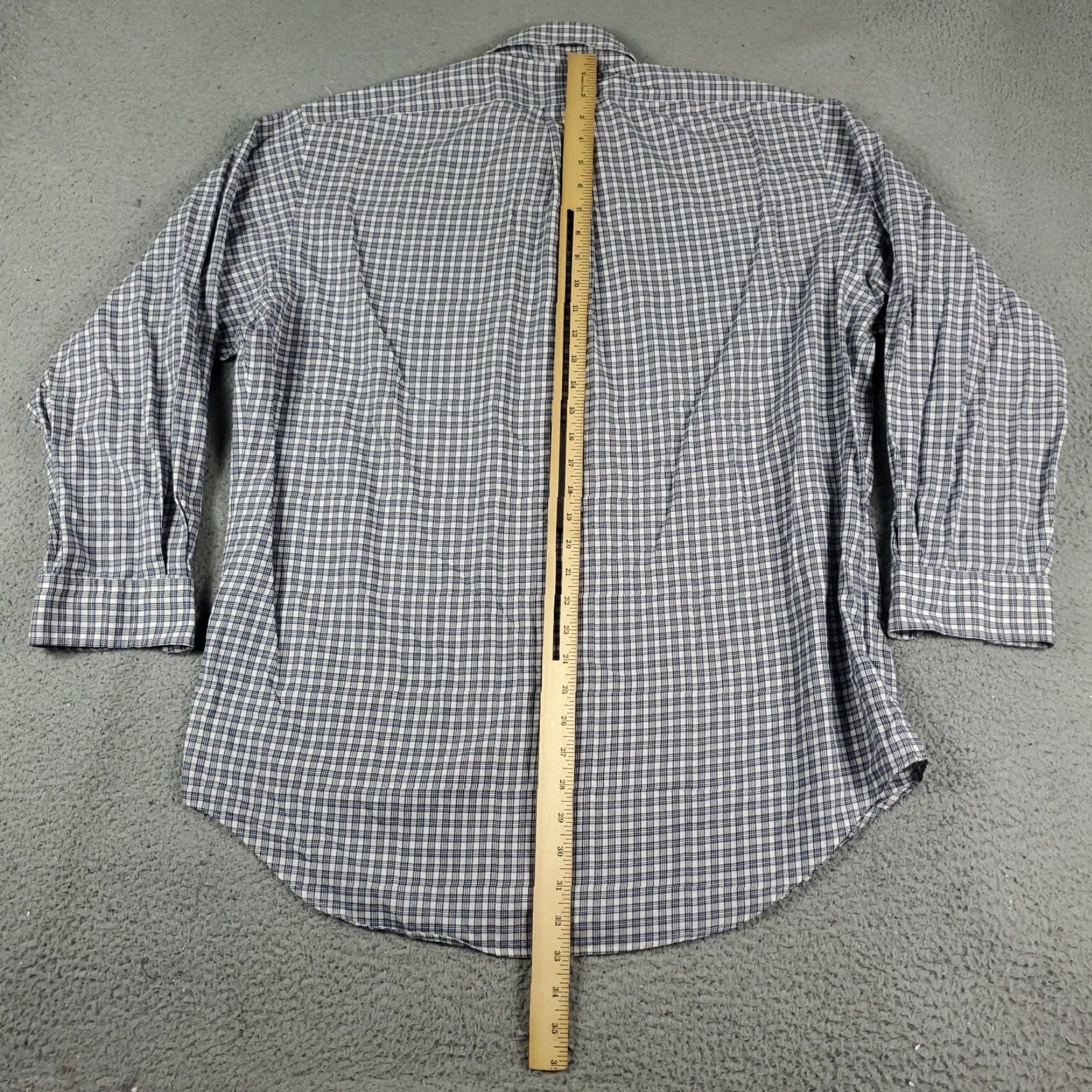 Ralph Lauren Ralph Lauren Dress Shirt Mens 16 Blue Plaid Button Up Long Sleeve Cotton Size 42R - 4 Thumbnail