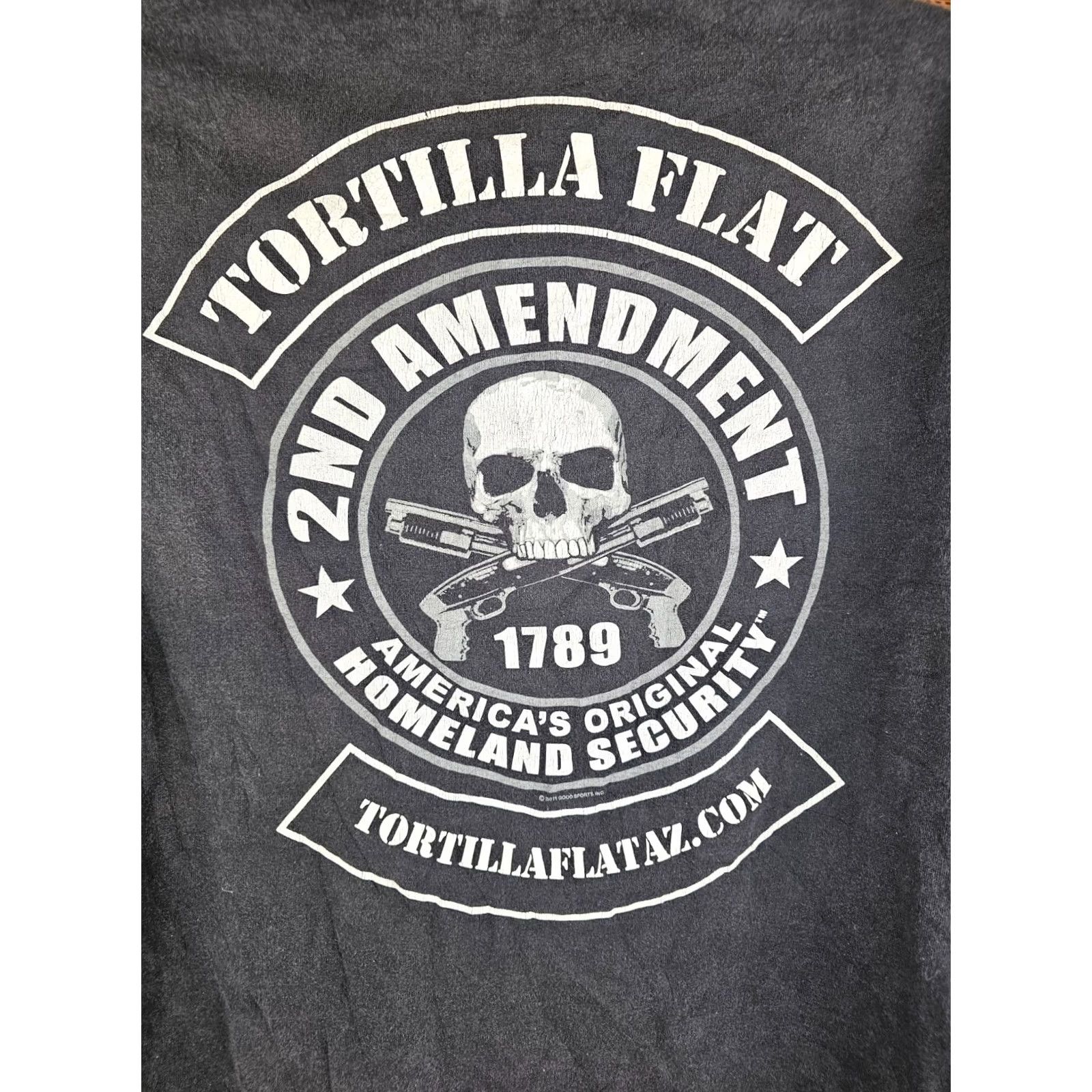 Vintage VINTAGE TORTILLA FLAT 2ND AMENDMENT HOMELAND SECURITY SKULL LONG SLEEVE T-SHIRT Size US L / EU 52-54 / 3 - 2 Thumbnail