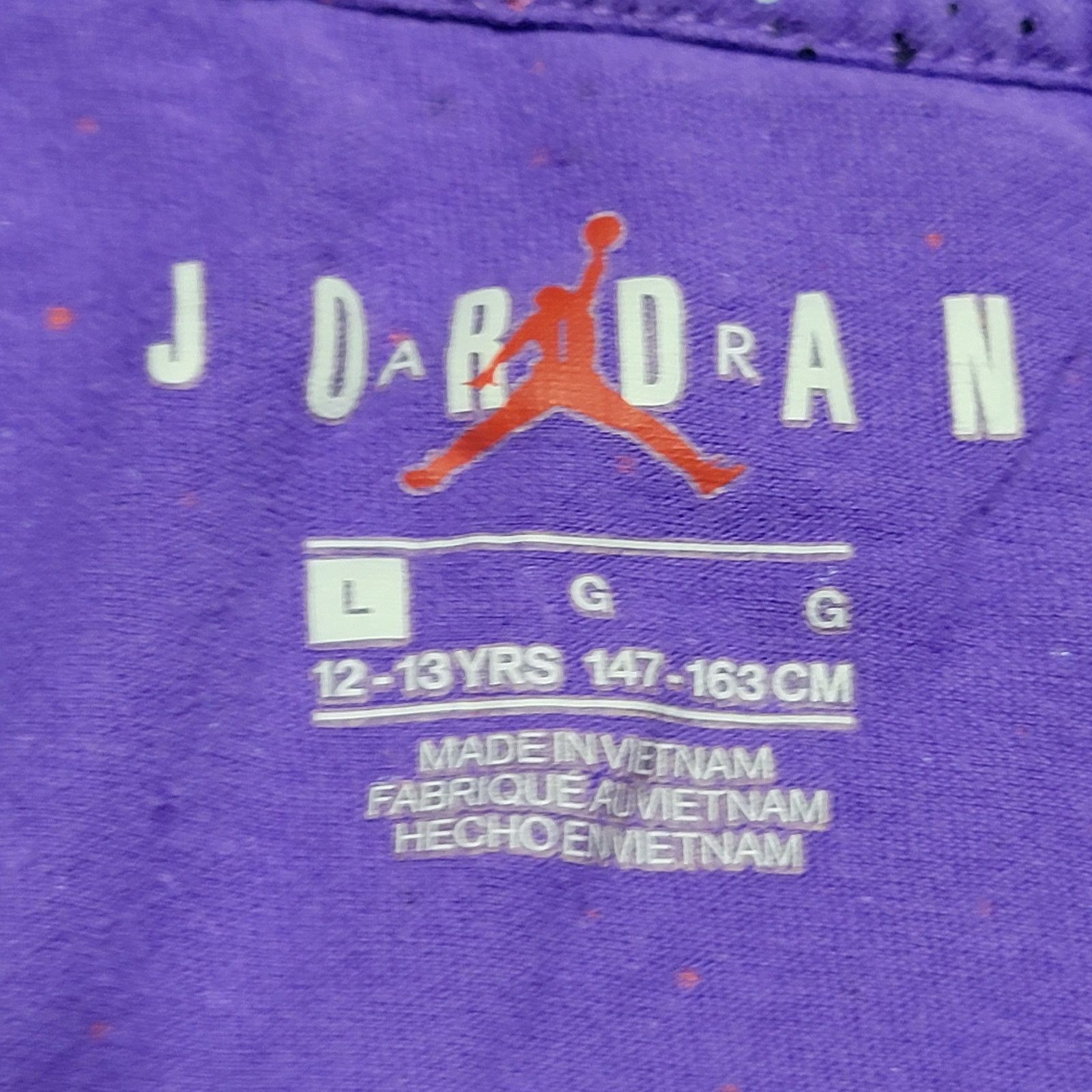 Nike Air Jordan Purple Speckled Tee - Size Adult Small Size US L / EU 52-54 / 3 - 4 Thumbnail