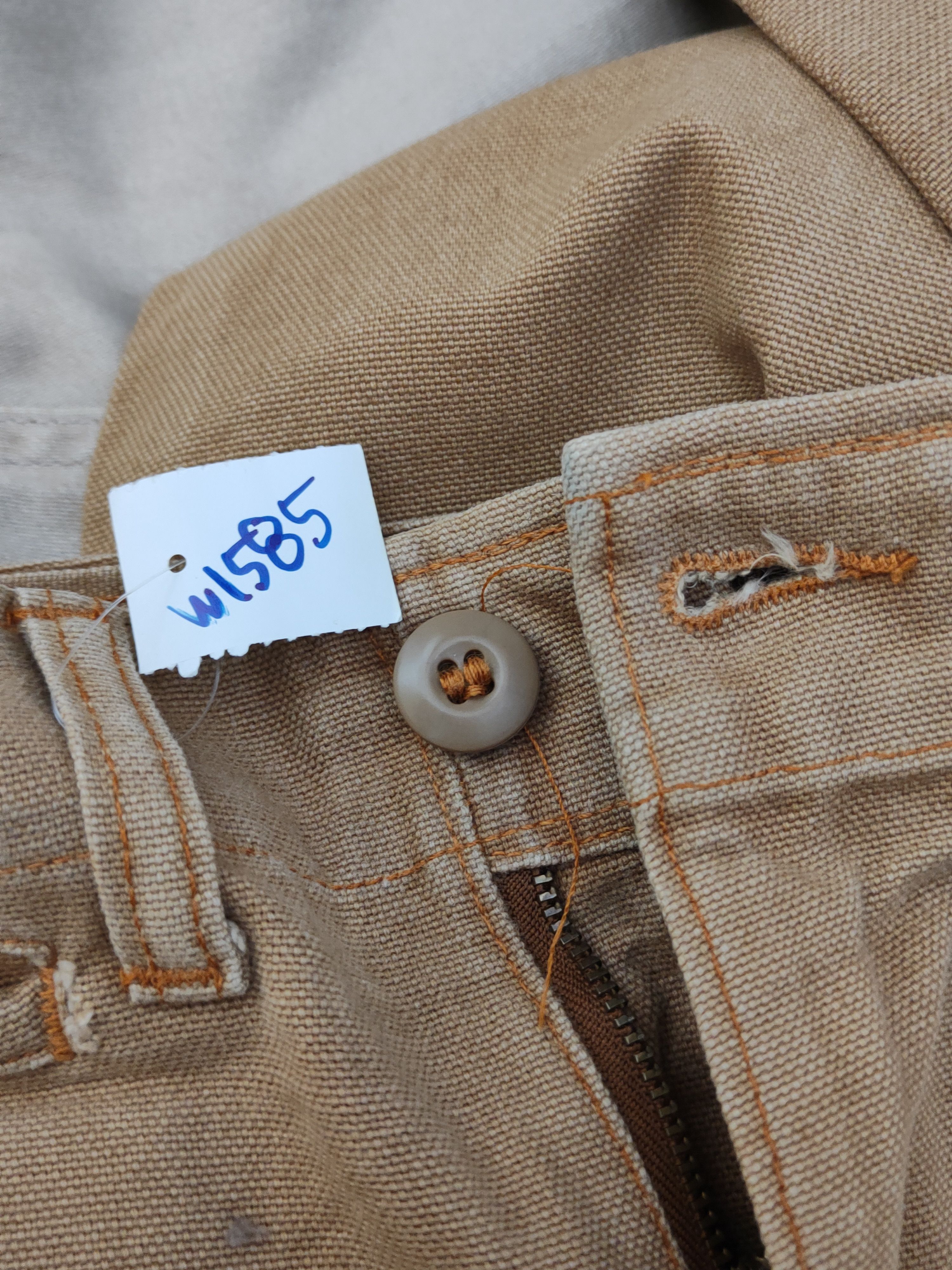 Vintage Collegiate Brown leather back vintage Casual Pants #W1585 Size US 28 / EU 44 - 16 Thumbnail
