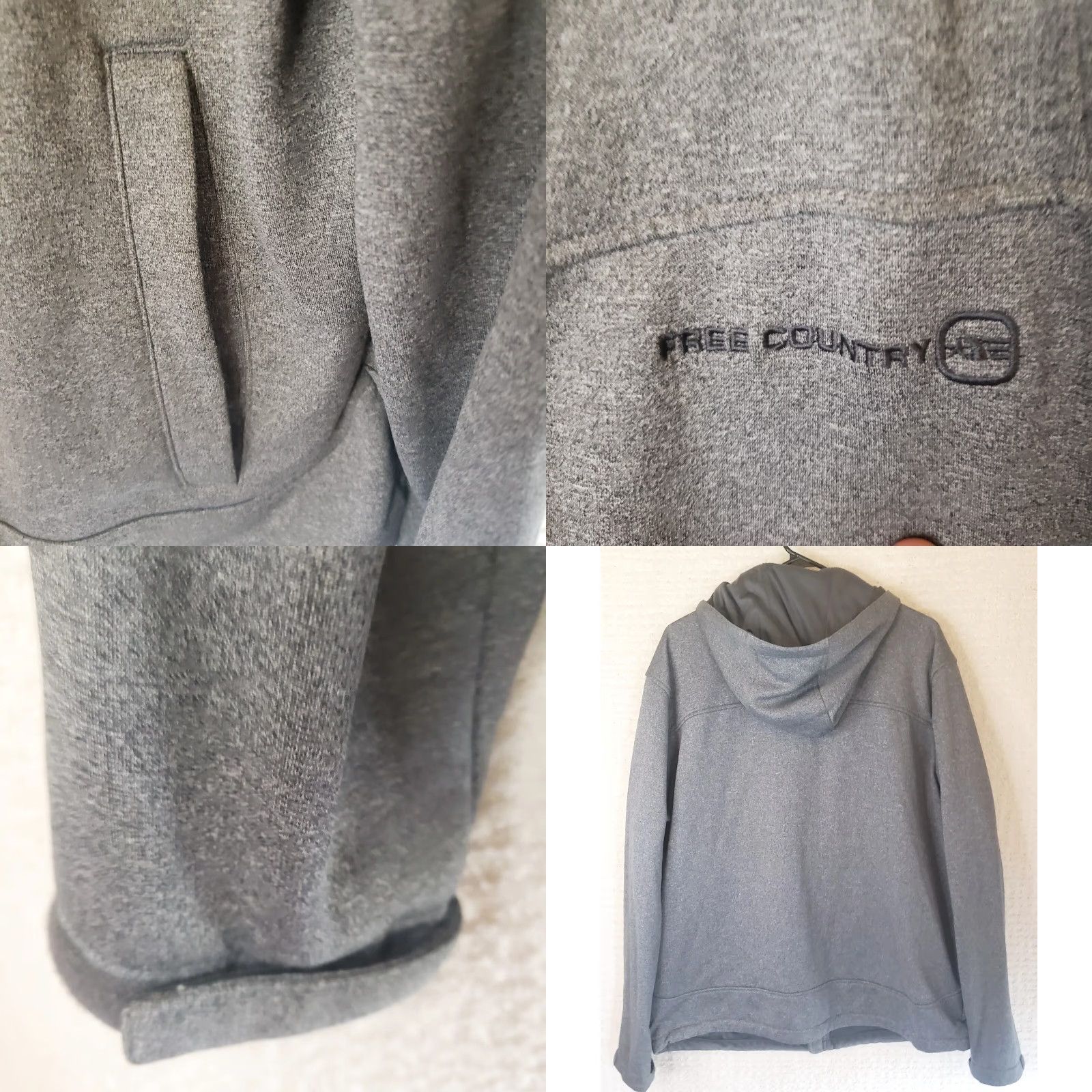 Free Country Free Country Jacket Mens XL Gray Full Zip Outdoor Performance Pockets Jacket Size US XL / EU 56 / 4 - 8 Thumbnail