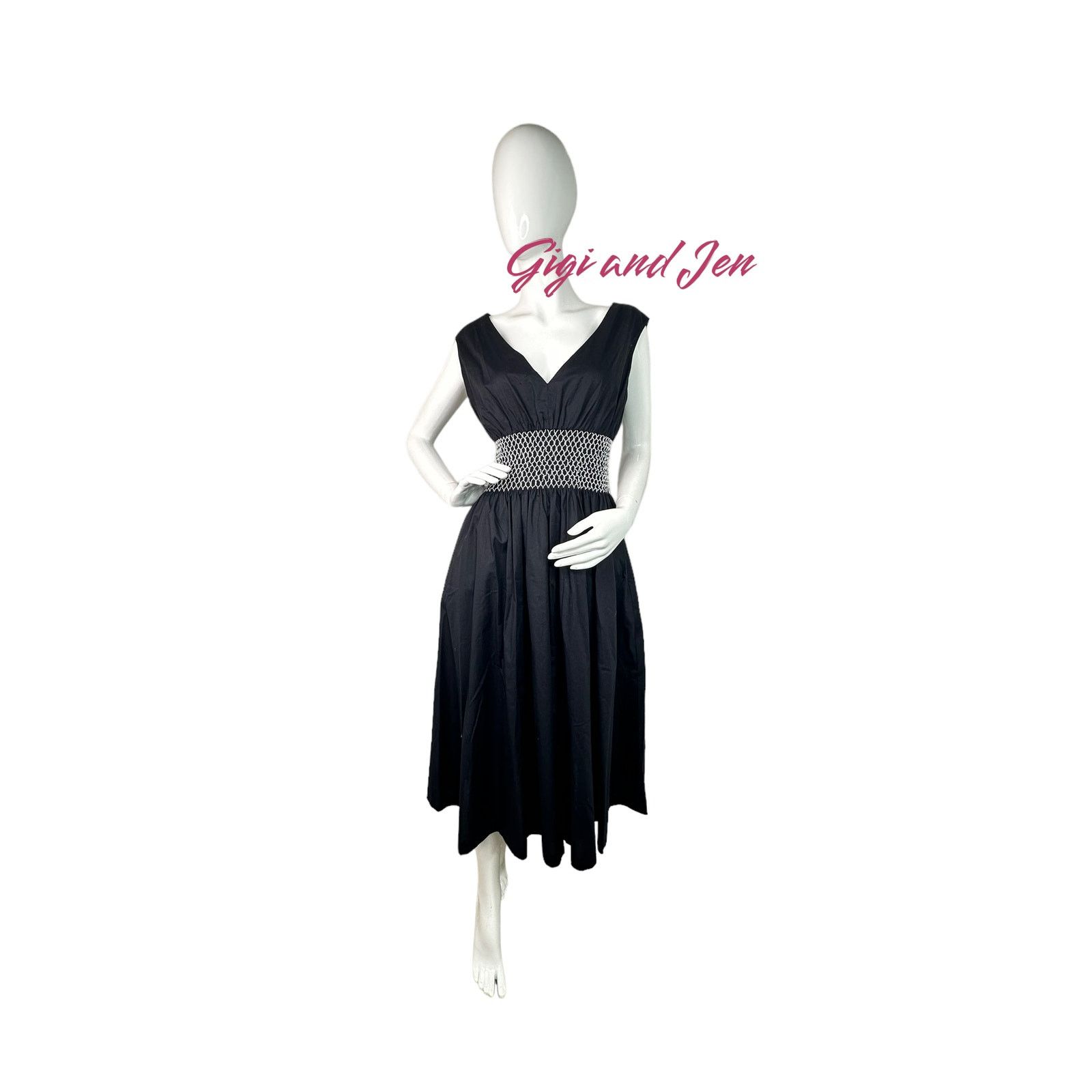 Kate Spade Kate Spade Poplin V-neck Dress Small in Black Size S / US 4 / IT 40 - 9 Thumbnail