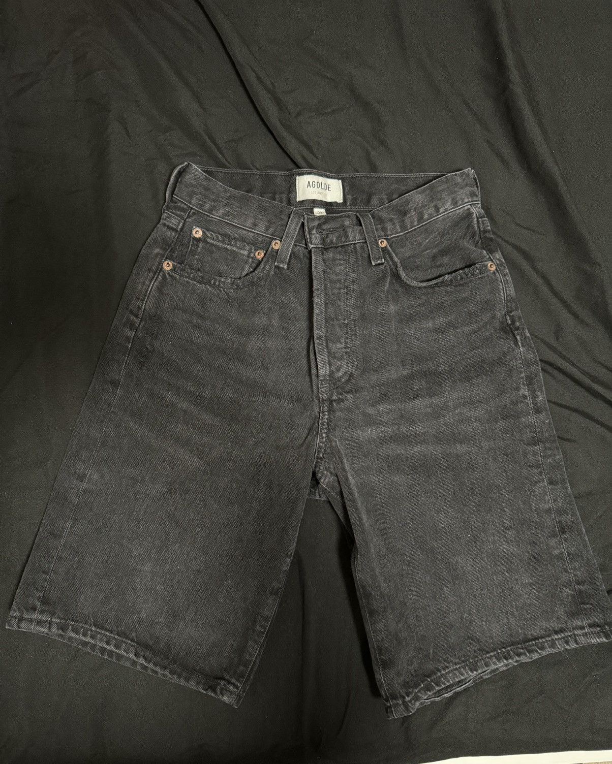 image of Agolde Shorts in Black, Women's (Size 23)