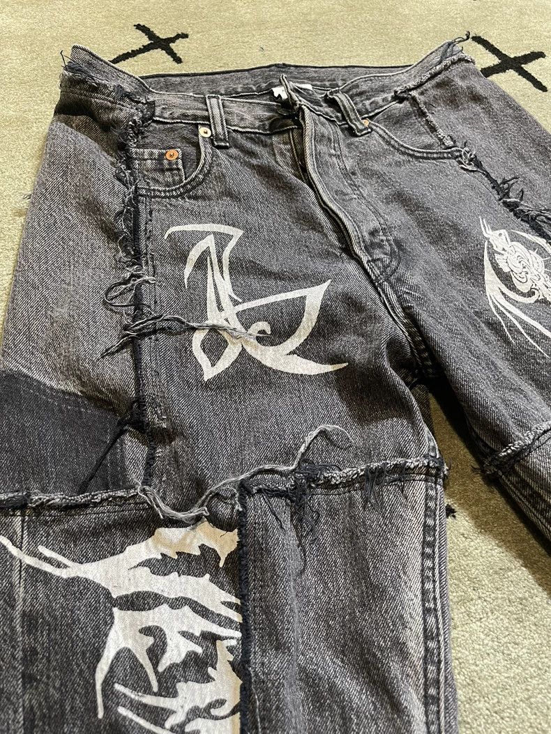 Vetements Vetements SizeXS 19 Deconstructed Tattoo Sanskrit Denim Pan Size US 29 - 4 Thumbnail