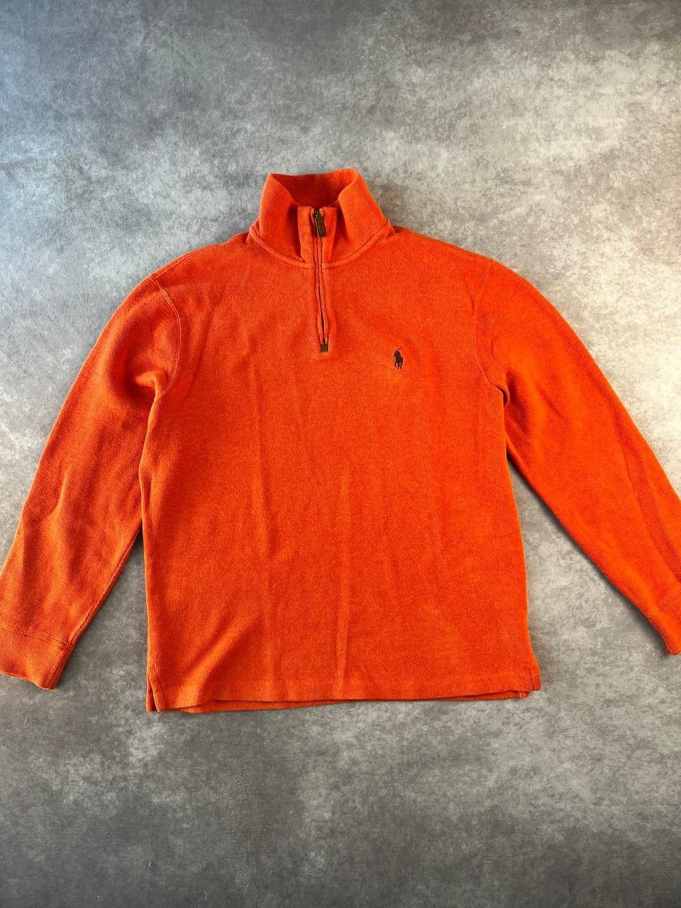 Polo Ralph Lauren Polo Ralph Lauren 1/4 Zip Sweater Knit Orange Size M Size US M / EU 48-50 / 2 - 1 Thumbnail