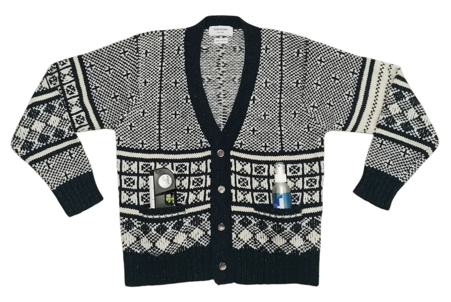 Thom Browne Thom Browne Mohair Blend 4 Bar Knit Cardigan Jacket Size US S / EU 44-46 / 1 - 5 Thumbnail