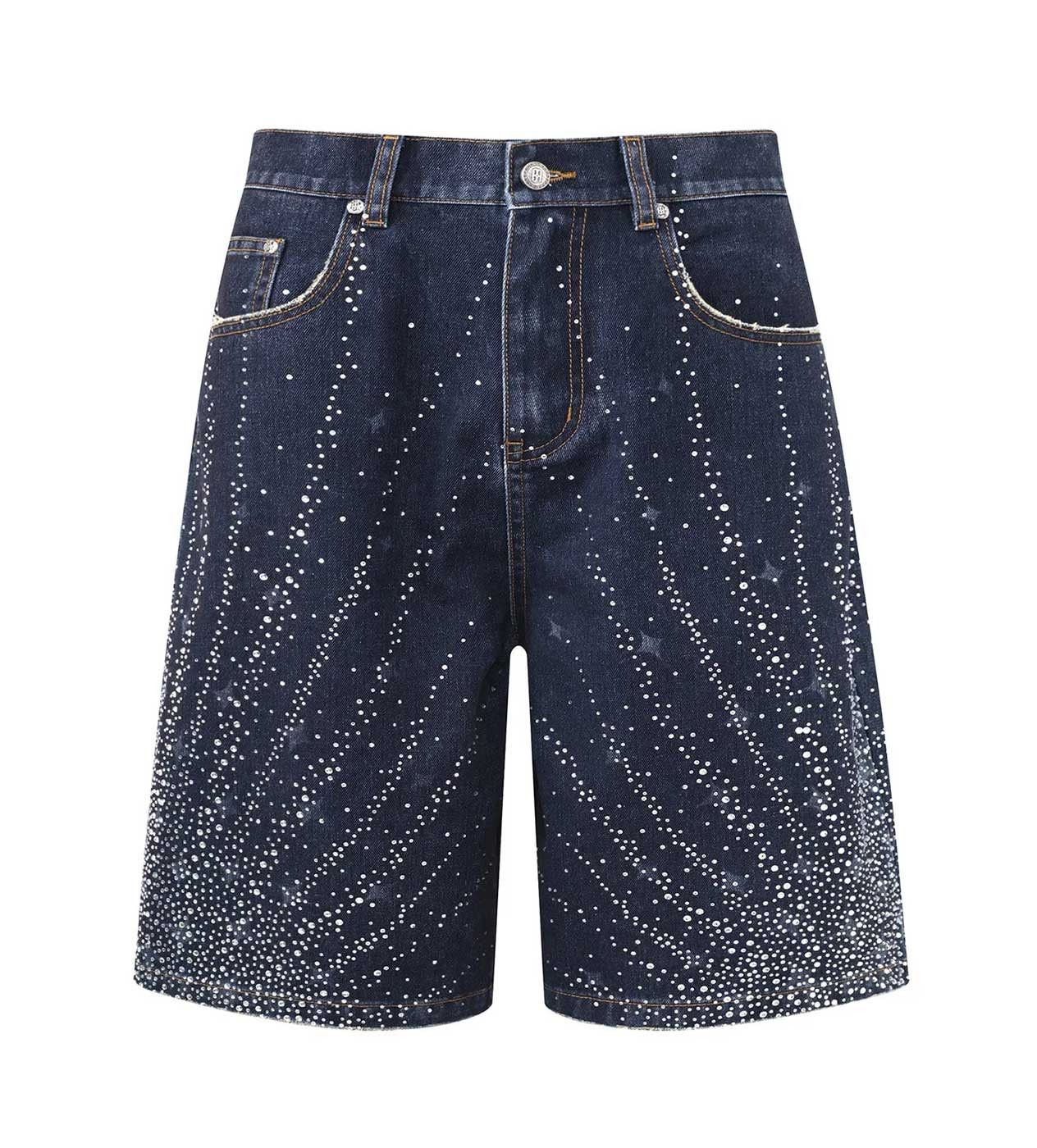 20k Diamond Starlight Denim Shorts Blue
