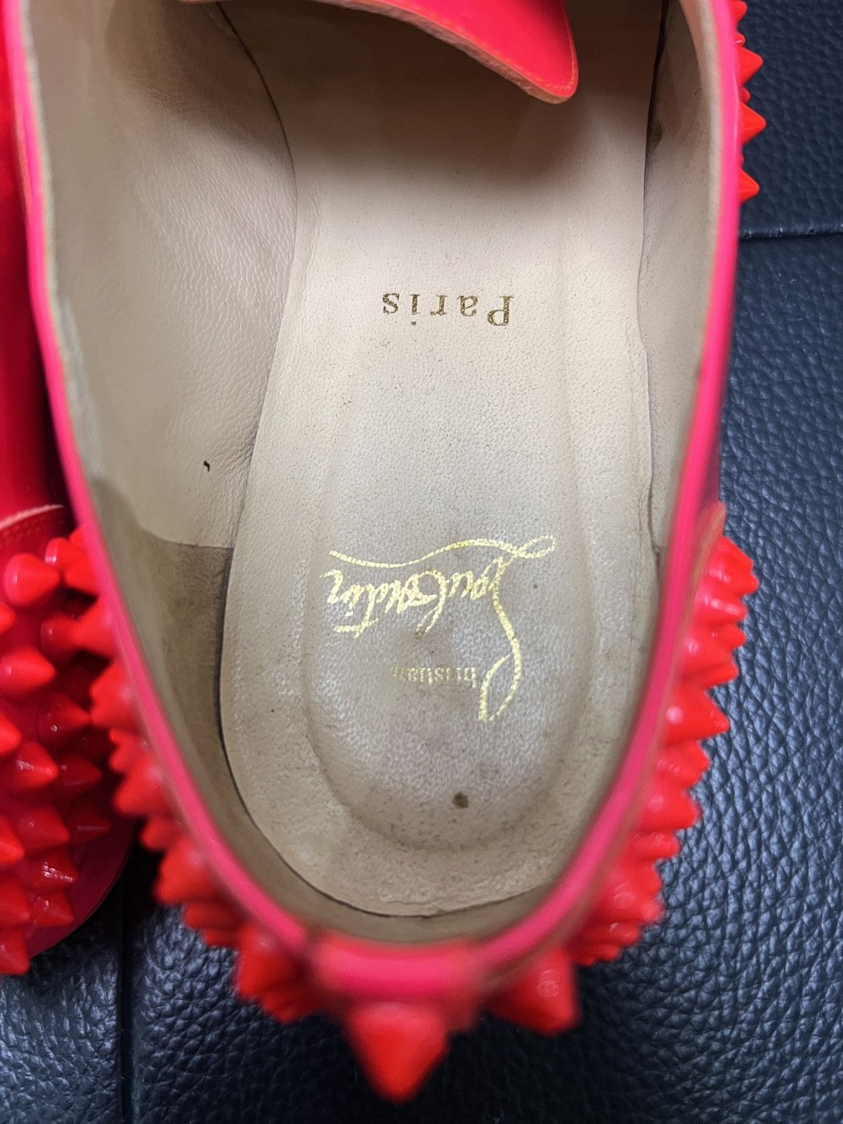 Christian Louboutin Christian Louboutin CL Red Studded Red Sole Low Top Boots Size US 7 / EU 40 - 12 Thumbnail