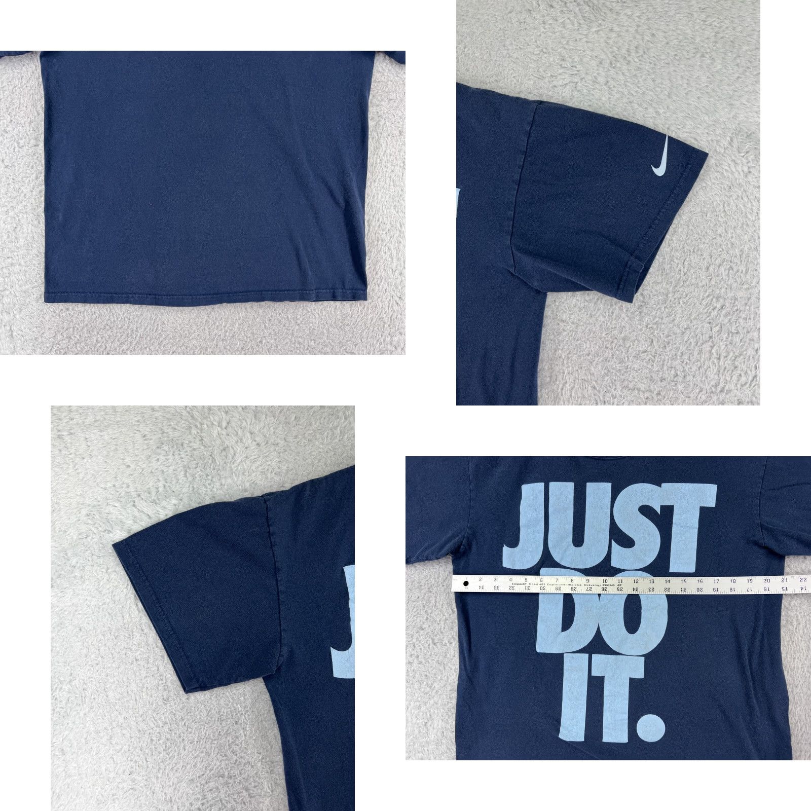 Nike Nike Shirt Mens M Blue Just Do It Swoosh Short Sleeve Crew Neck Dri-Fit Logo Sports 90s Football Baseball Basketball Size US M / EU 48-50 / 2 - 8 Thumbnail
