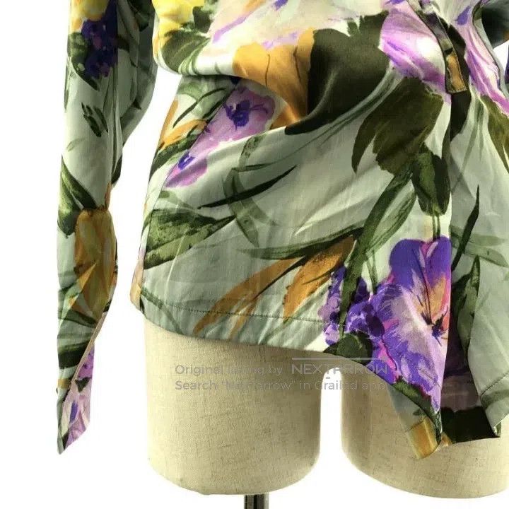 Dries Van Noten Dries Van Noten size:38 Floral Silk Shirt Size S / US 4 / IT 40 - 3 Thumbnail