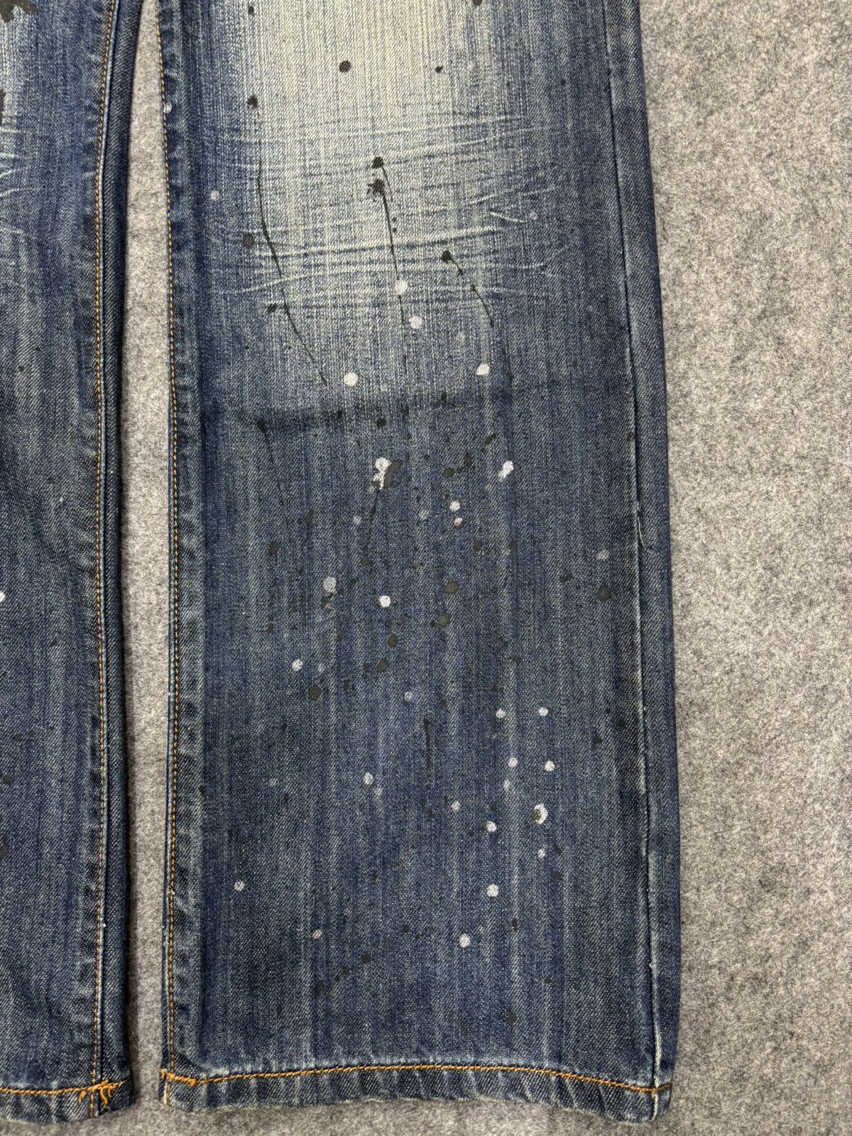 Japanese Brand Sick punk ministry PatchWork Japan Paint Splatter Denim F672 Size US 31 - 9 Thumbnail
