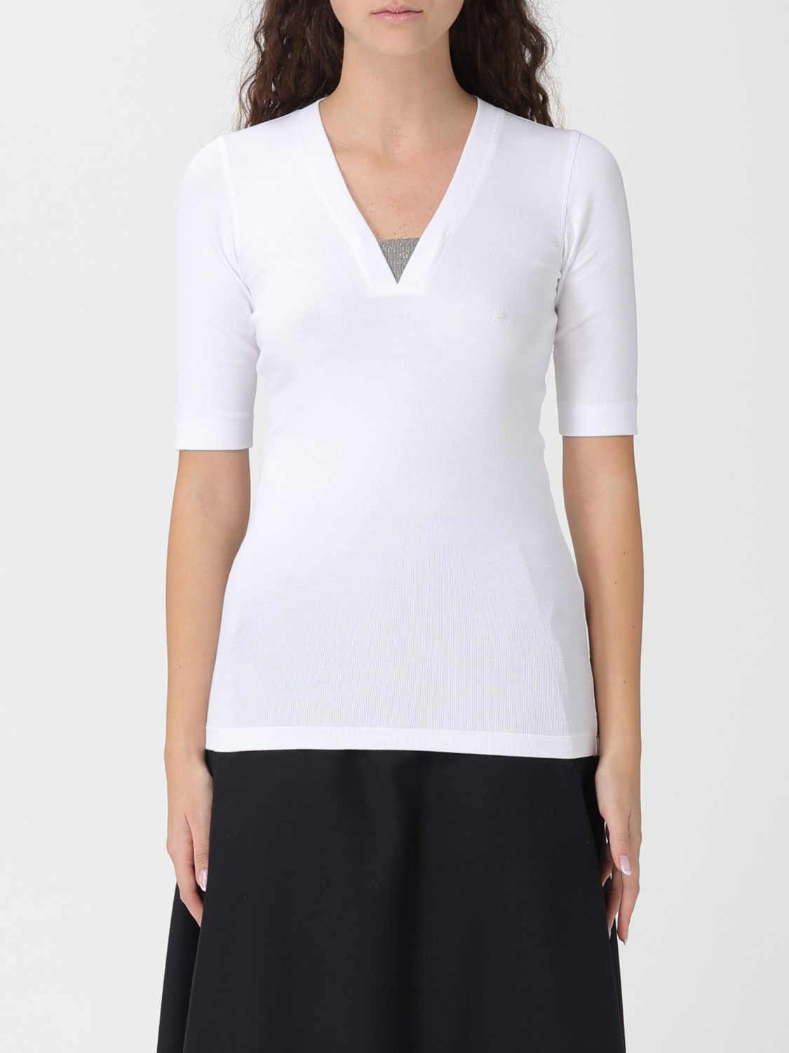 Brunello Cucinelli Brunello Cucinelli Sweater Woman White Size XS / US 0-2 / IT 36-38 - 1 Thumbnail