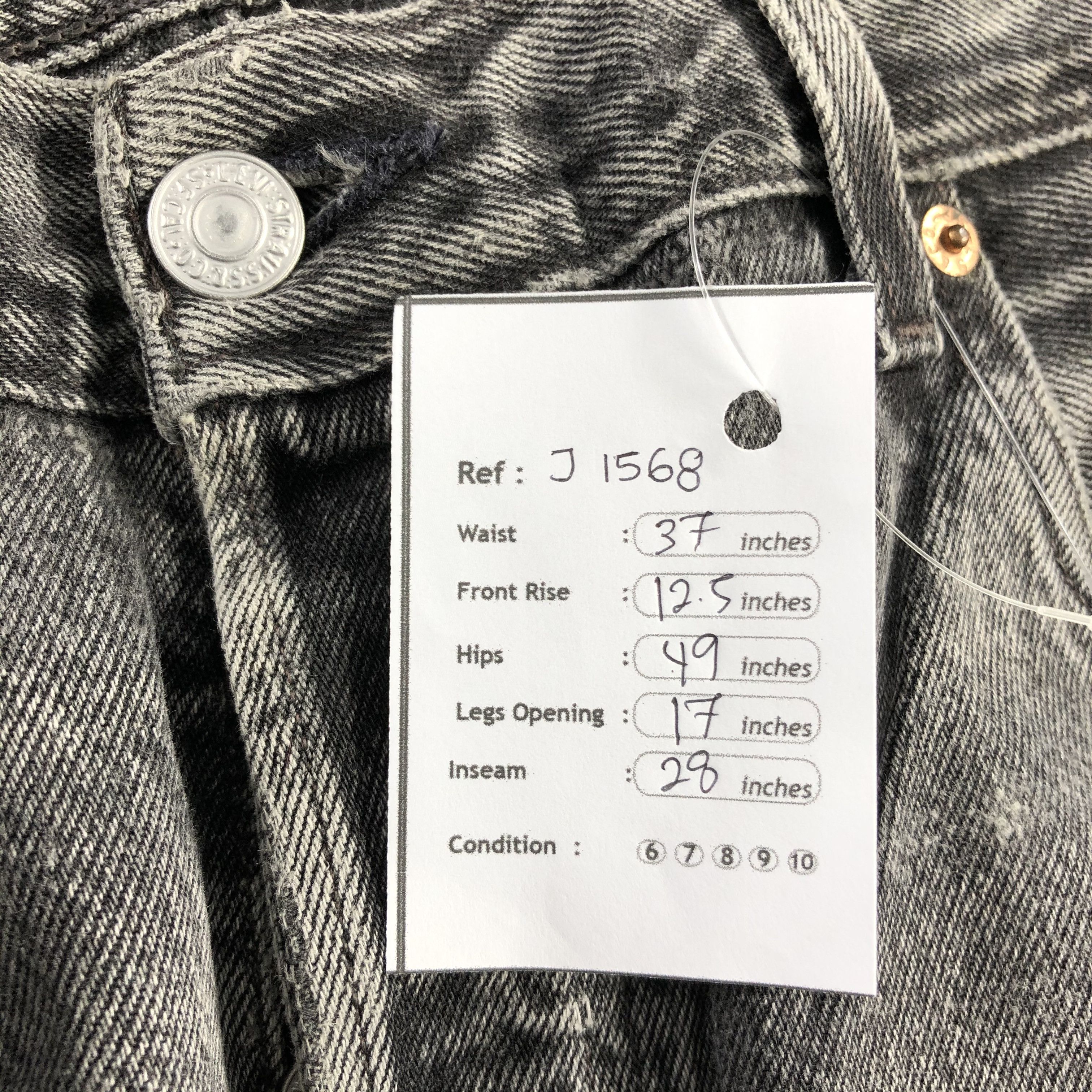 Levi's 90s Vintage Ripped Levis 501 Earth Tone Jeans-J1568 Size US 37 - 13 Thumbnail