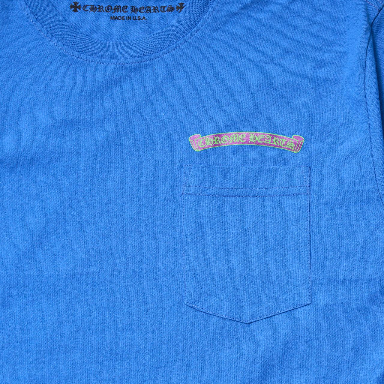 Chrome Hearts CHROME HEARTS Scroll Logo T Shirt BLUE Size US M / EU 48-50 / 2 - 4 Thumbnail