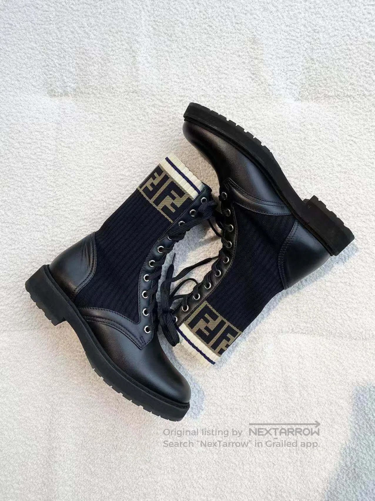Fendi Fendi Old flower Martin boots| Size US 5.5 / IT 35.5 - 3 Thumbnail