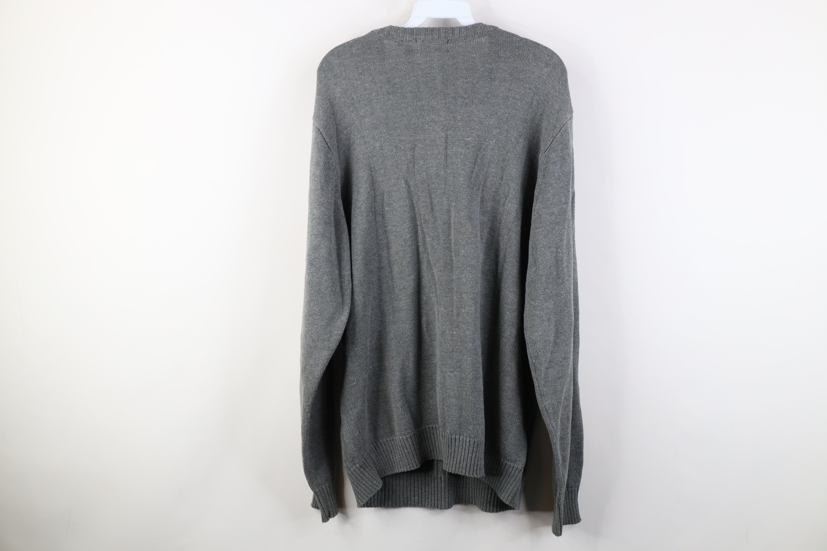 Vintage Vintage 90s Streetwear Cable Knit Crewneck Sweater Gray Size US XL / EU 56 / 4 - 10 Thumbnail