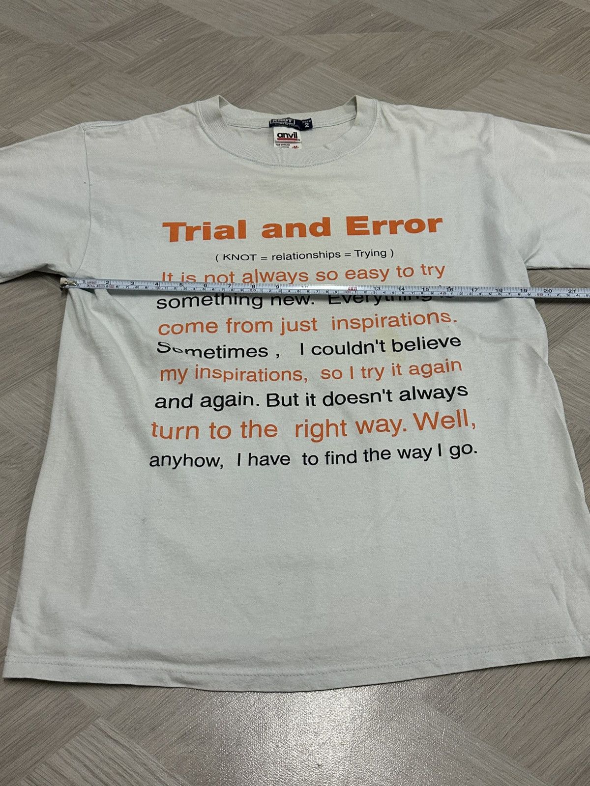 Designer Vintage Knott “Trial and Error” Designer Tee Size US M / EU 48-50 / 2 - 4 Thumbnail
