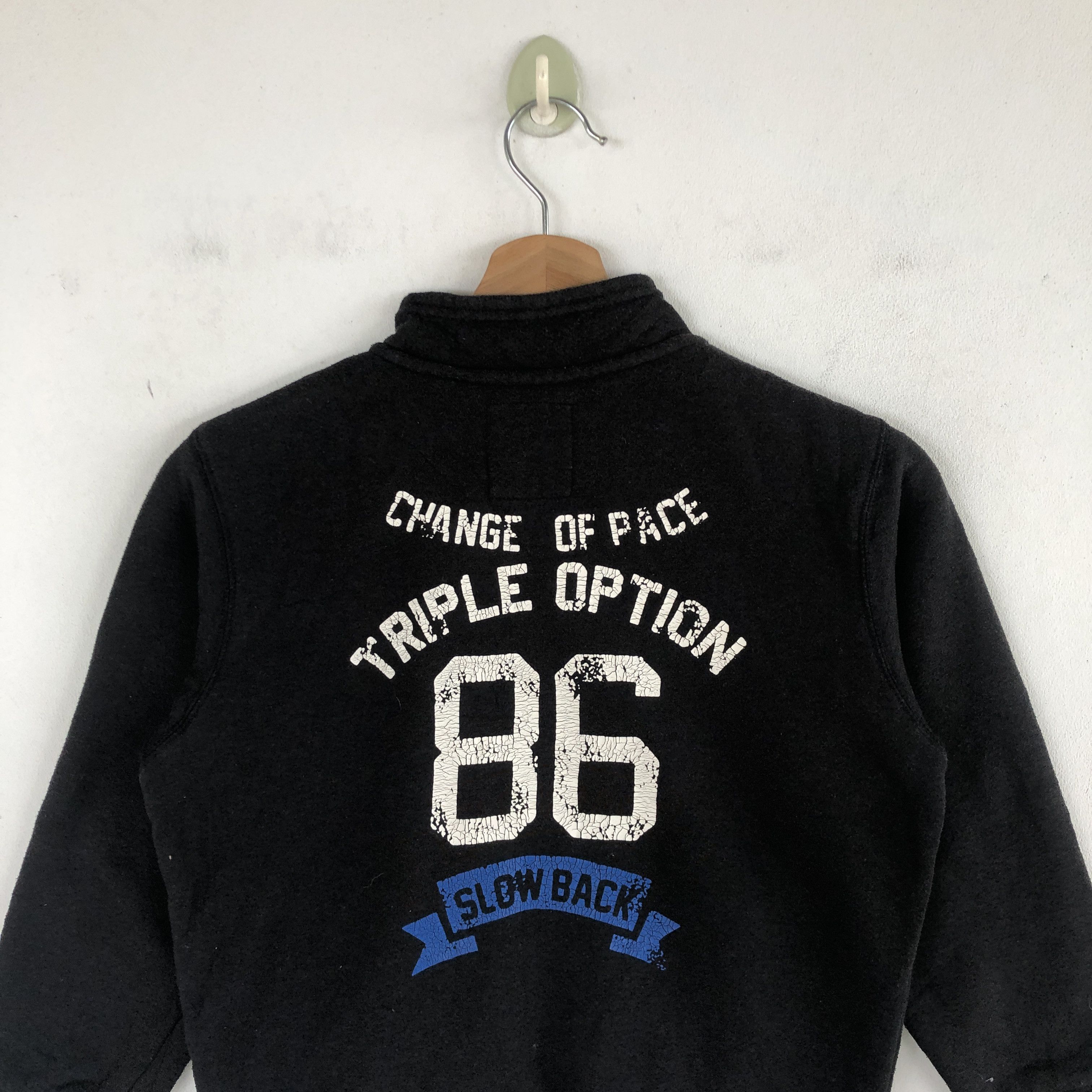 Japanese Brand × Vintage Vintage Change of Pace Varsity Zipper Sweater Sweatshirt Size XS / US 0-2 / IT 36-38 - 6 Thumbnail
