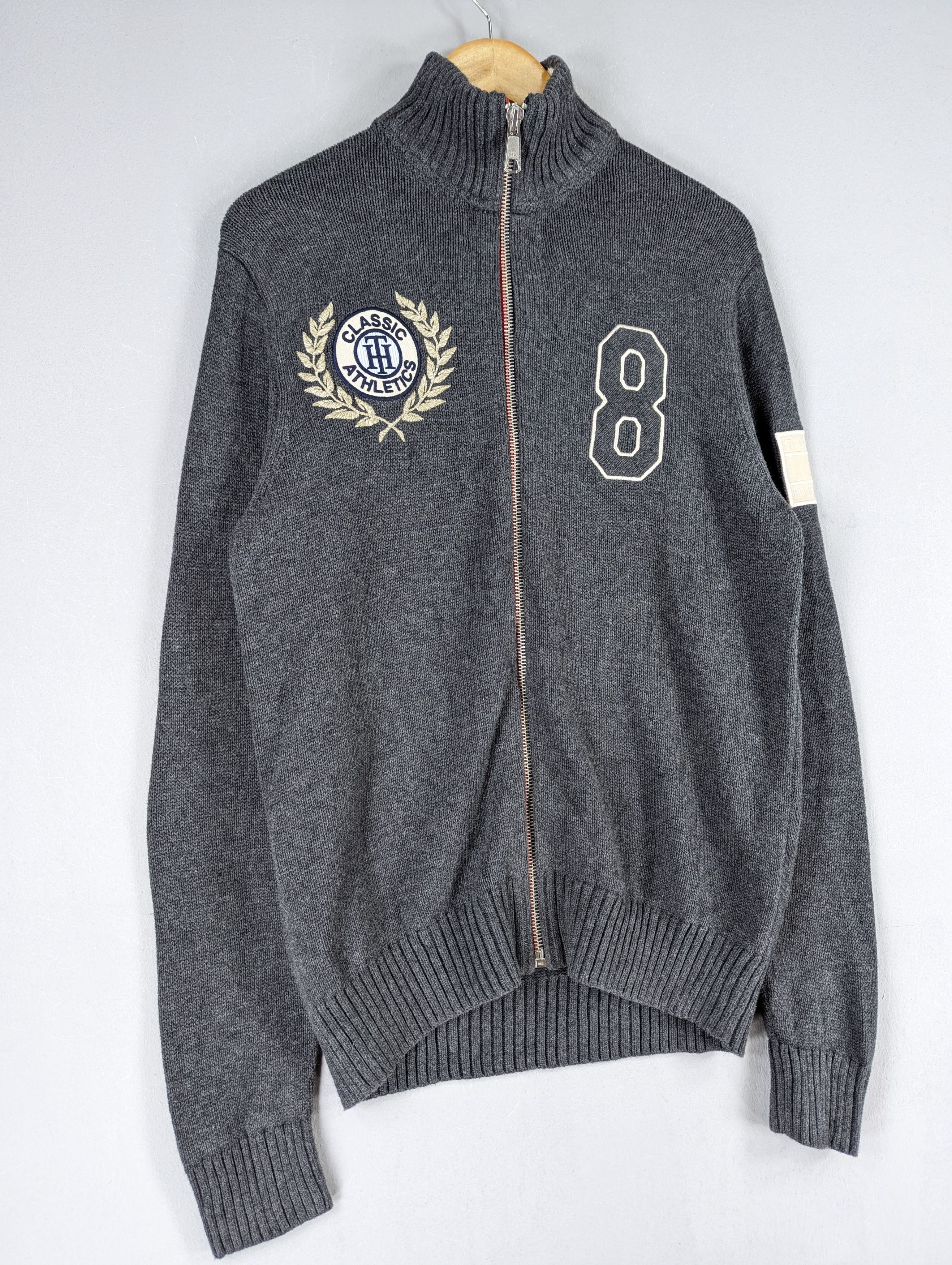Tommy Hilfiger Tommy Hilfiger Classic Athletics Knit Zipper Sweater Grey M Size US M / EU 48-50 / 2 - 3 Thumbnail