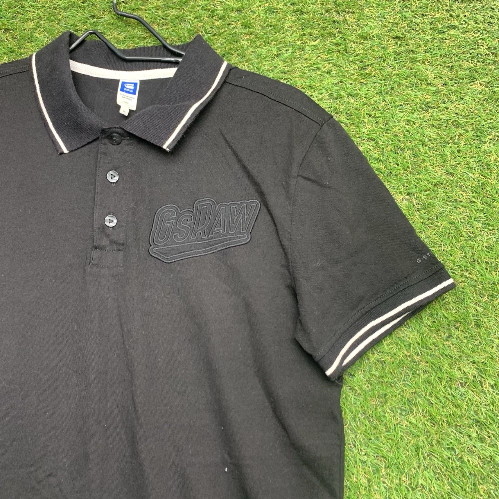 G-Star G-Star Raw Polo Shirt Mens M Black Short Sleeve Cotton Casual Polo Size US M / EU 48-50 / 2 - 3 Thumbnail