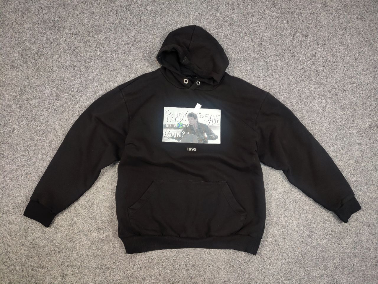 Vintage Throwback Design Black Graphic Logo Hoodie Size US L / EU 52-54 / 3 - 11 Thumbnail