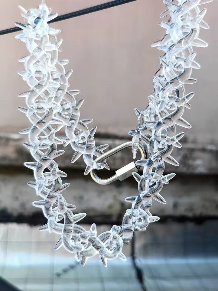 Other Clear Spike Torn Chain Necklace Size ONE SIZE - 2 Thumbnail