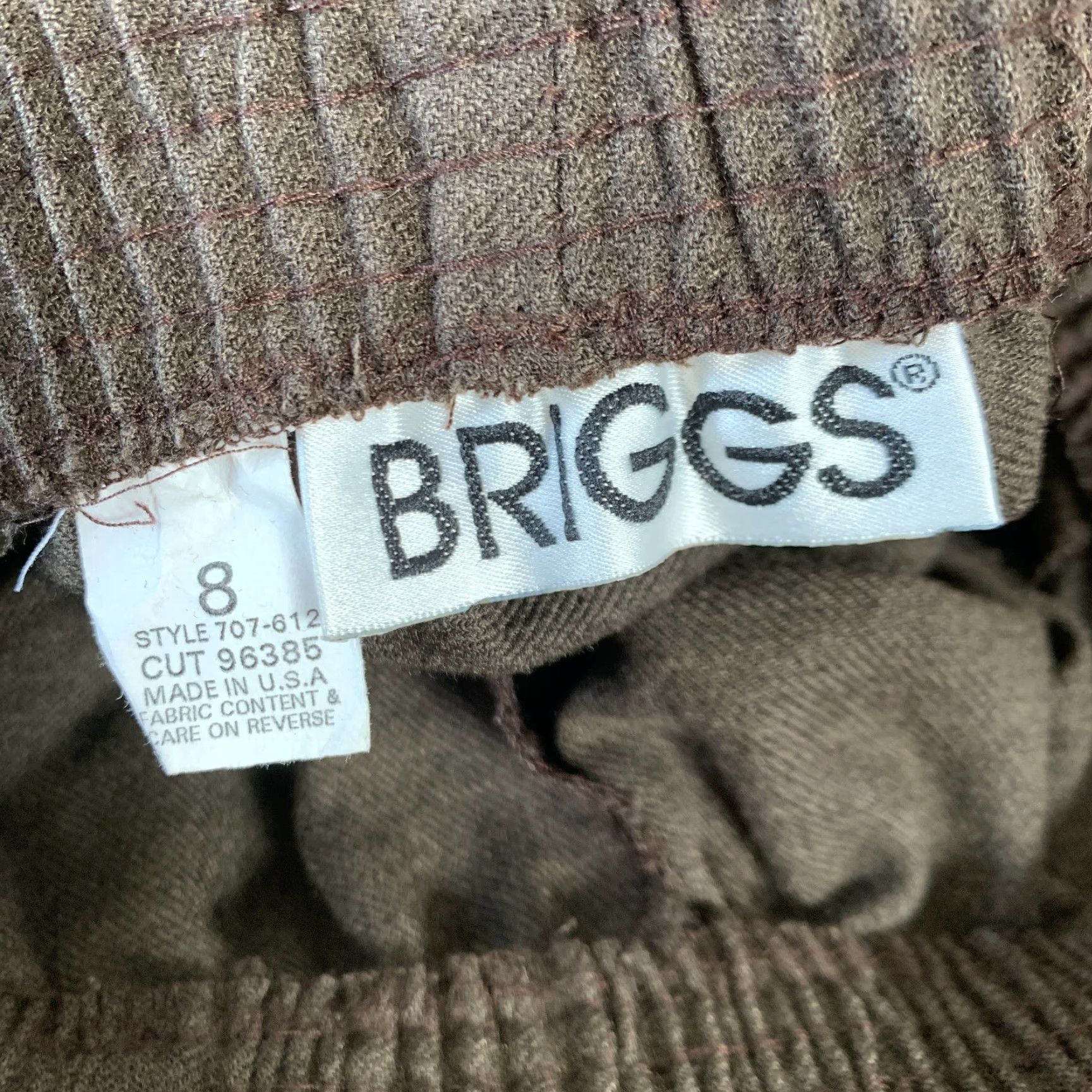 Vintage VINTAGE Briggs Brown Polyester Trousers Pants Womens 8 Inseam 27 Elastic Waist 1980s Size 30" / US 8 / IT 44 - 4 Thumbnail