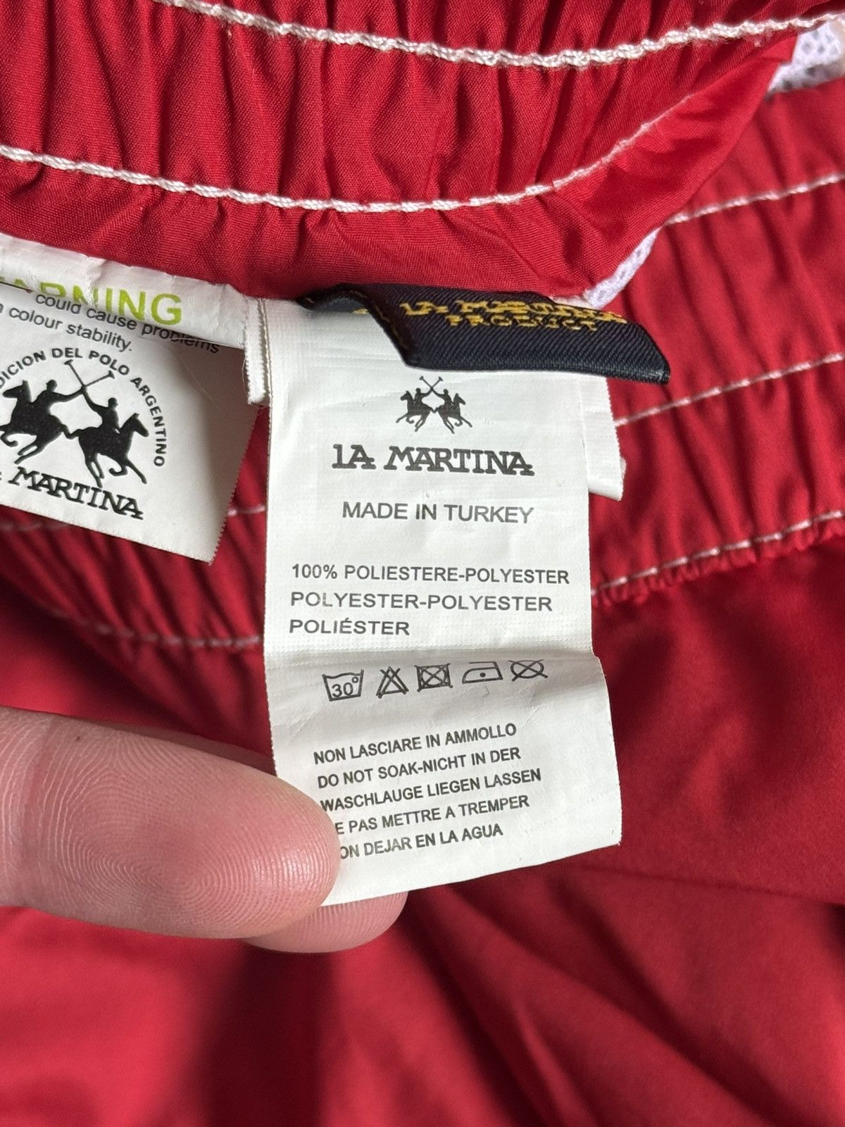 La Martina La Martina S/size red summer shorts 🩳 casual swim beach 🏝️ Size US 32 / EU 48 - 10 Thumbnail