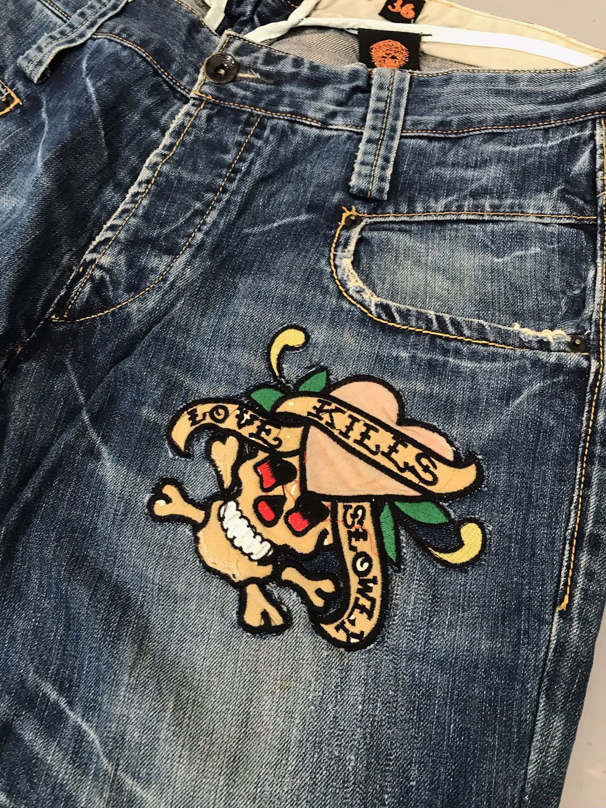 Ed Hardy × Vintage Vintage Edhardy tattoo denim Size US 36 / EU 52 - 3 Thumbnail