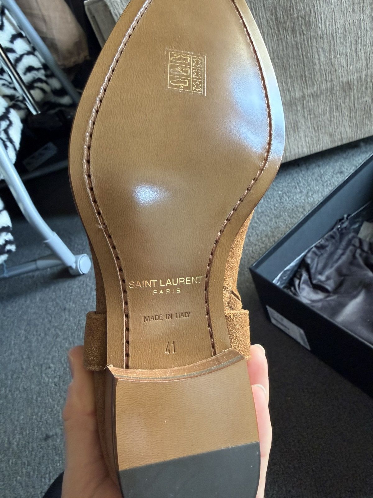 Saint Laurent Paris $1.45k Saint Laurent Wyatt Harness boots 41 tan beige Grail Size US 8 / EU 41 - 13 Thumbnail