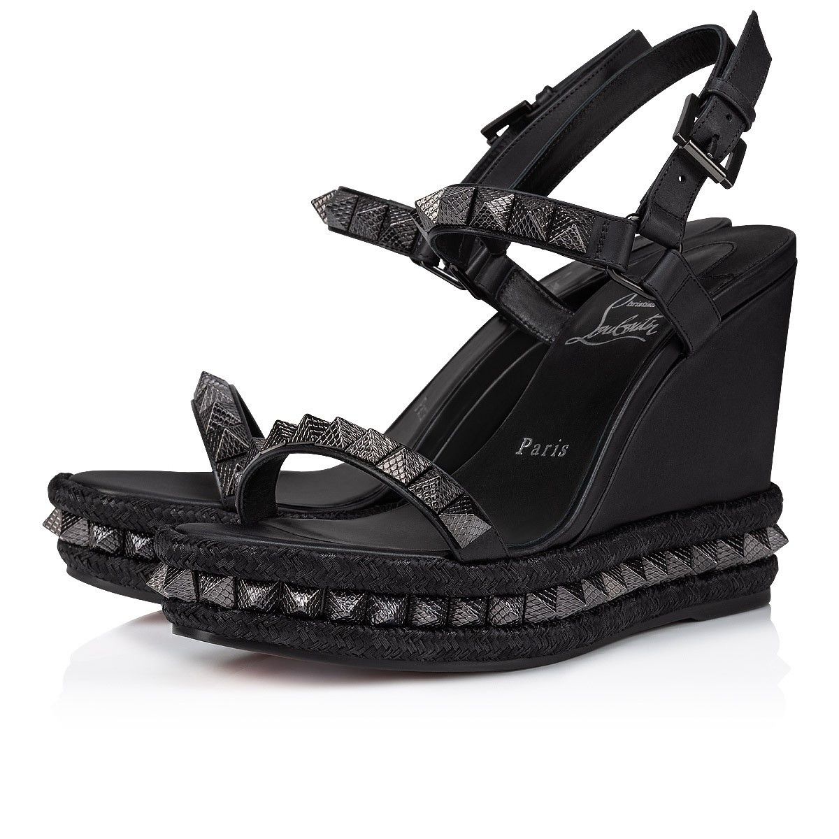 Christian Louboutin Pyraclou 110mm in black Size US 7 / IT 37 - 1 Thumbnail