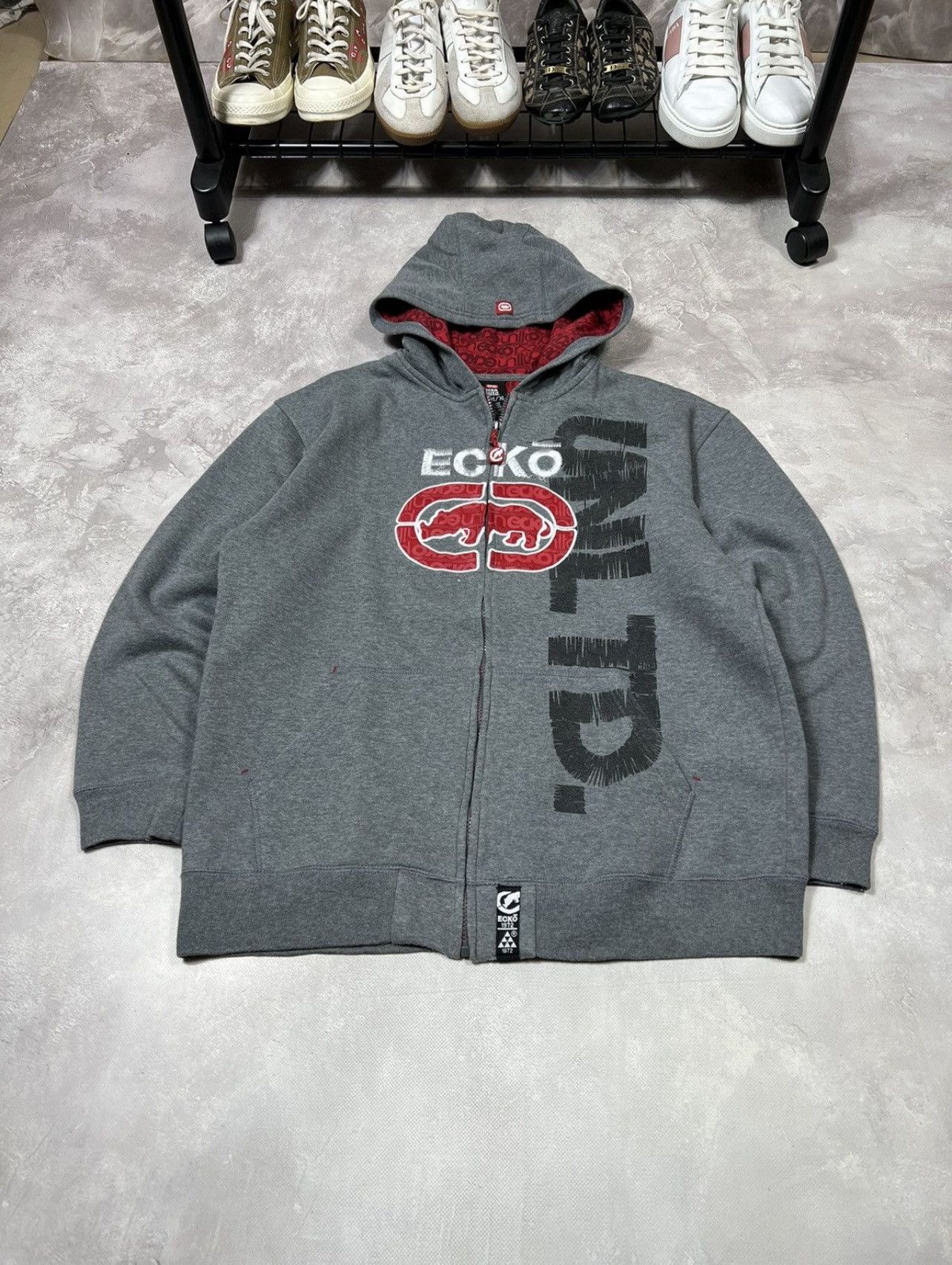 Ecko Unltd. Vintage Ecko Undl Y2k Graphic Zip Hoodie Size US M / EU 48-50 / 2 - 2 Thumbnail